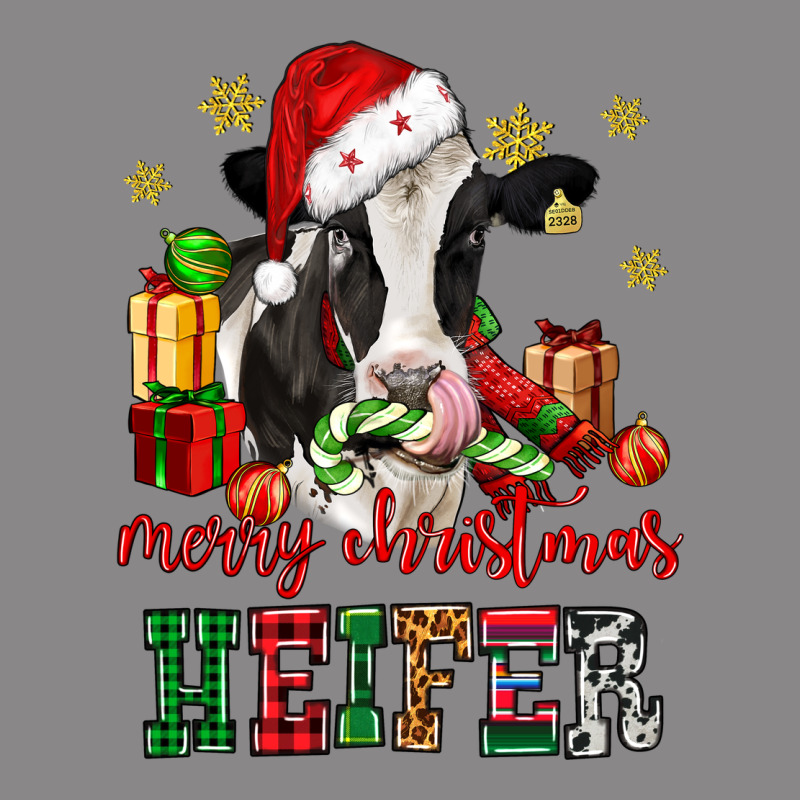 Merry Christmas Heifer Cow Vintage Tee by CowGirlArtShop | Teevron