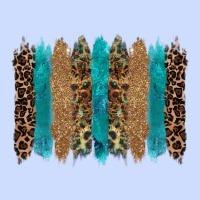 Glitter Turqoise Leopard Tooled Leather Background Urban Heavy Tee | Teevron