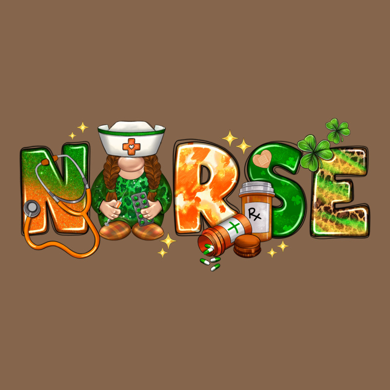 St Patricks Day Nurse With Gnome Premium Tee by NancyCooperArtShop | Teevron