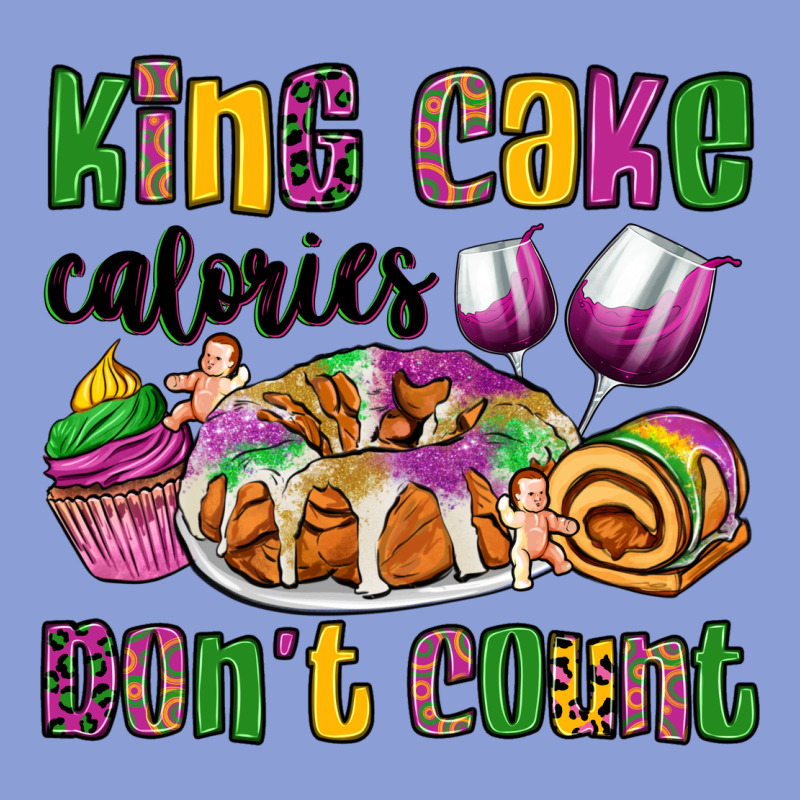 King Cake Calories Don't Count Mardi Gras Long Sleeve Tee by OliviaCreatesArt | Teevron