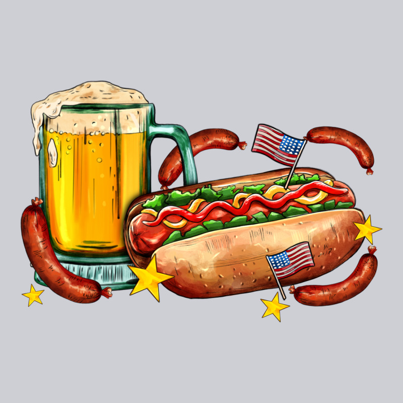 Hot Dog And Beer With Stars And Usa Flags Urban Hoodie by AdoDesignShop | Teevron
