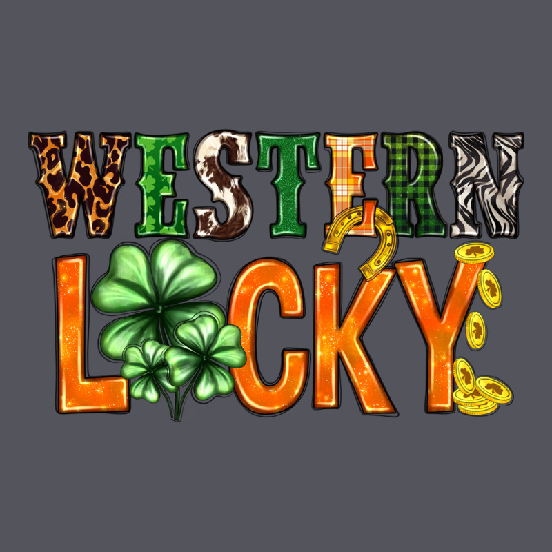 Western Lucky With Clover St. Patricks Day Vintage Hoodie by HowdyJamesFarm | Teevron