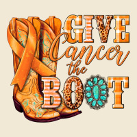 Give Cancer The Boot Kidney Cancer Orange Ribbon Ladies Tee | Teevron