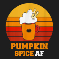 Pumpkin Spice Af Retro Vintage Background Happy Halloween Heavyweight Hoodie | Teevron
