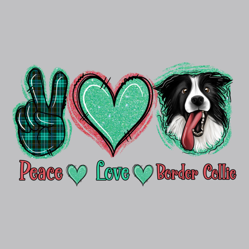 Peace Love Border Collie Long Sleeve Tee by Jasminsmagicworld | Teevron