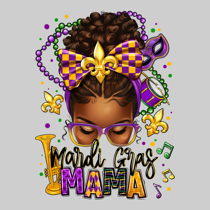 Mardi Gras Mama Afro Messy Bun Premium Tee by texasbilliewilder | Teevron