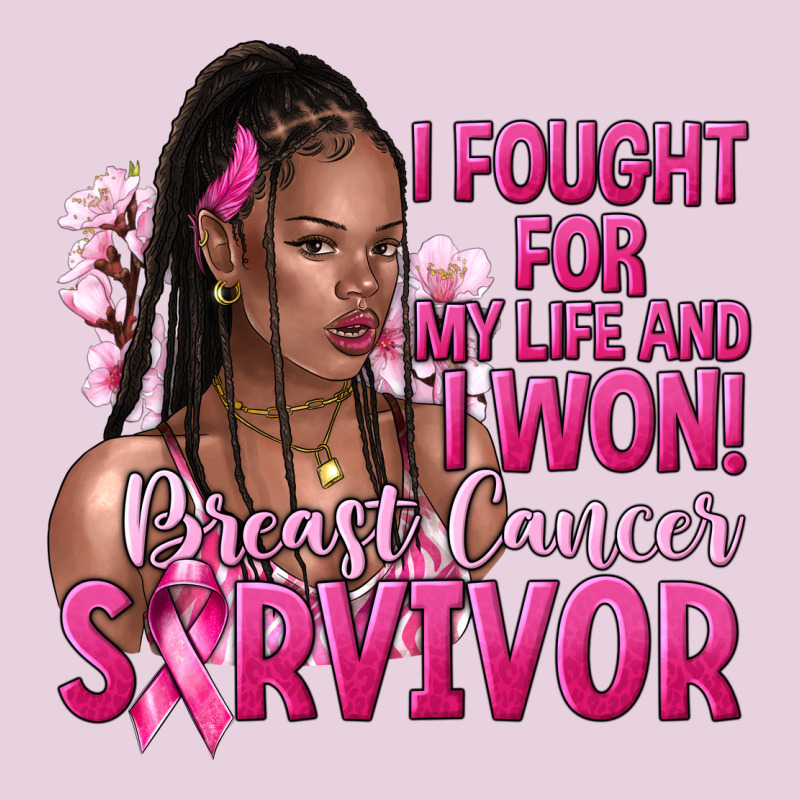 I Fought For My Life And I Won Afro Woman Ladies Tee by NancyCooperArtShop | Teevron
