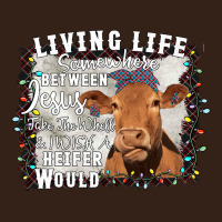 Between Jesus Take The Wheel I Wish A Heifer Would Heavy Core Tee | Teevron
