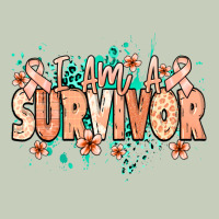 I Am A Survivor Peach Ribbon Ladies Tee | Teevron