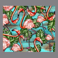 Flamingos With Leaves Heavyweight Hoodie | Teevron