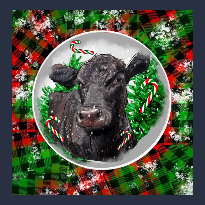 Christmas Black Angus Cow Heavyweight Sweatshirt by LillyAllenDesigns | Teevron
