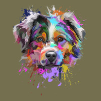 Splash Art Australian Shepherd   Aussie Lover Gifts Vintage Hoodie | Teevron