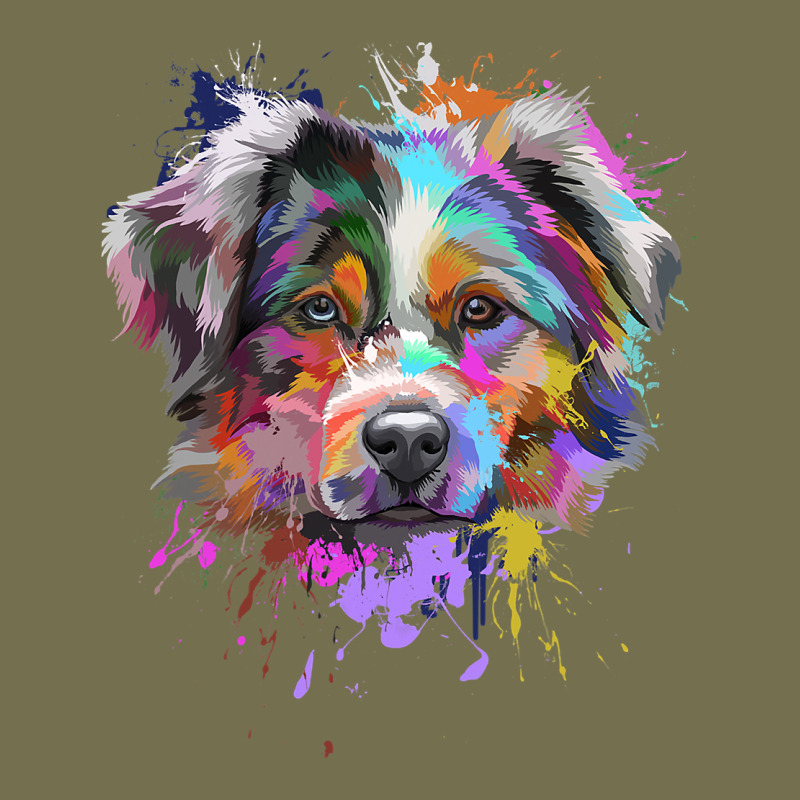 Splash Art Australian Shepherd   Aussie Lover Gifts Vintage Hoodie by longCreatives | Teevron