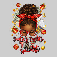 Santa Favorite Tax Specialist Afro Messy Bun Premium Tee | Teevron