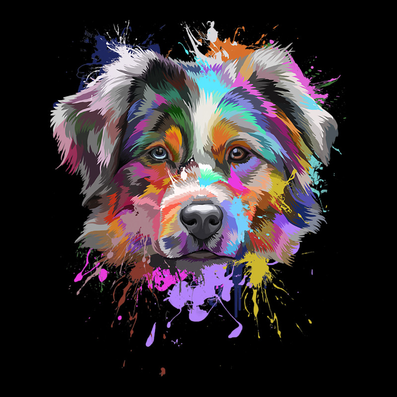 Splash Art Australian Shepherd   Aussie Lover Gifts Zipper Hoodie by longCreatives | Teevron
