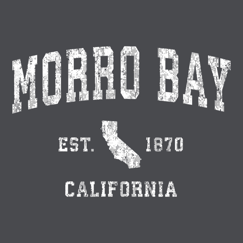 Morro Bay California Ca Vintage Athletic Sports Design Zipper Hoodie by longCreatives | Teevron