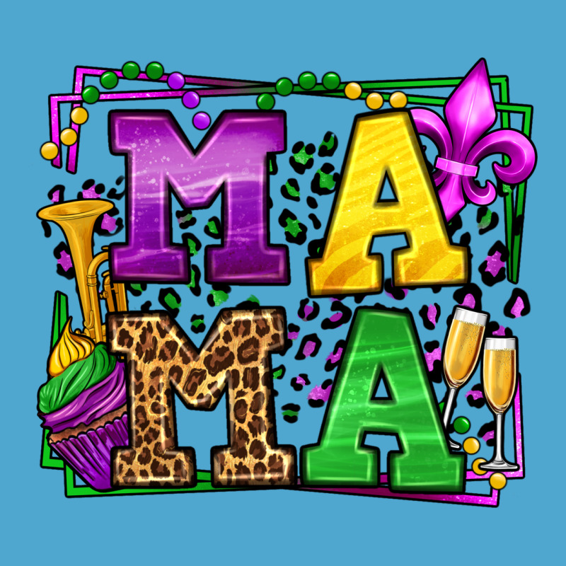 Mardi Gras Leopard Frame Mama Mother's Day Premium Hoodie by LillyAllenDesigns | Teevron