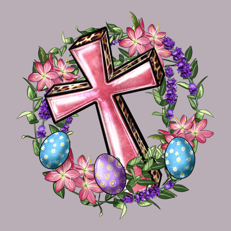 Cross With Floral Wreath And Easter Eggs Vintage Tee by RanaPortraitStore | Teevron