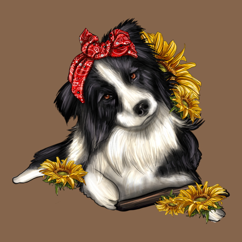 Border Collie With Bandanna Premium Tee by texasbilliewilder | Teevron
