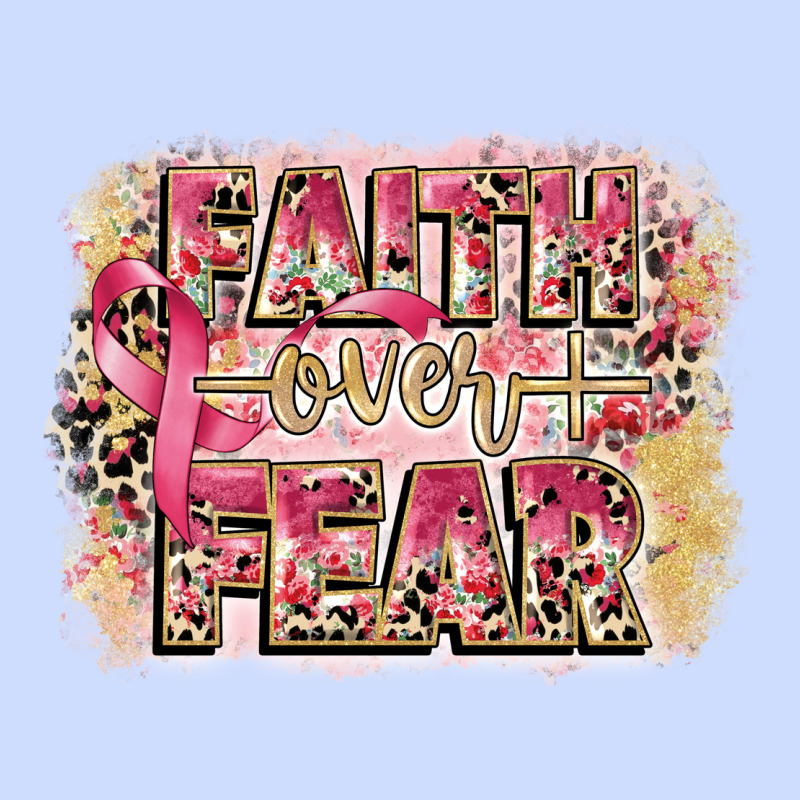 Faith Over Fear Breast Cancer 12 Inches 300 Dpi Urban Heavy Tee by CowGirlArtShop | Teevron