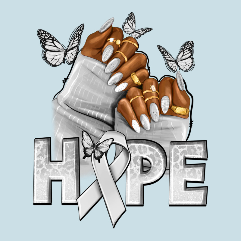 Hope White Ribbon Lung Cancer Nails Ladies Tee by NancyCooperArtShop | Teevron