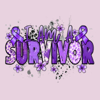 I Am A Survivor Purple Ribbon Ladies Tee | Teevron