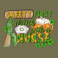 Safety First Drink With A Nurse St. Patrick's Day Vintage Hoodie | Teevron