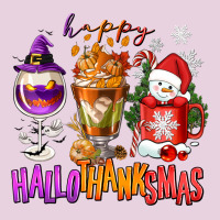 Happy Hallothanksmas Wine Glass And Coffee Ladies Tee | Teevron