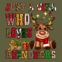 Just A Girl Who Loves Reindeers Vintage Tee | Teevron