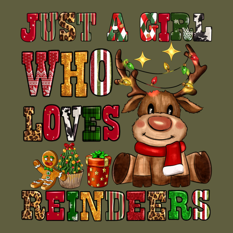 Just A Girl Who Loves Reindeers Vintage Tee by CowGirlArtShop | Teevron