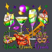 Drink Drank Drunk Mardi Gras Wine Glasses Olivia Long Sleeve Tee | Teevron