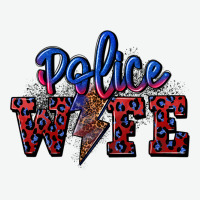 Police Wife With Lightning Bolt Urban Heavy Tee | Teevron