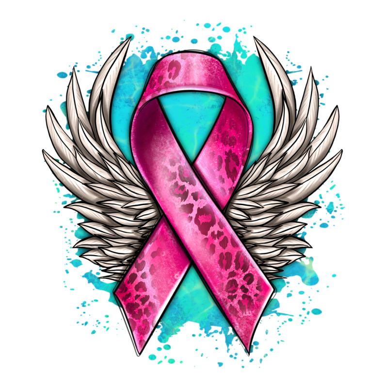 Cancer Ribbon With Angel Wings Ladies Tee by NancyCooperArtShop | Teevron