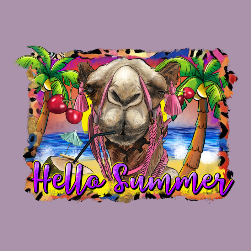 Hello Summer Camel At The Beach Heavyweight Hoodie by BarkalooDesign | Teevron