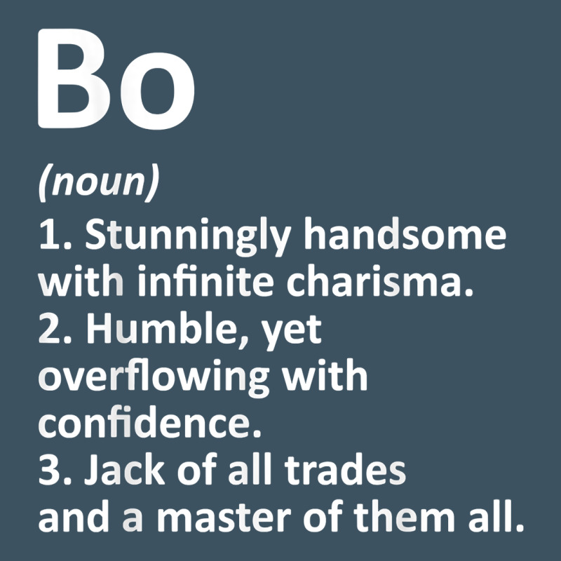 Bo Definition Personalized Name Funny Birthday Gift Idea Urban Heavy Tee by longCreatives | Teevron