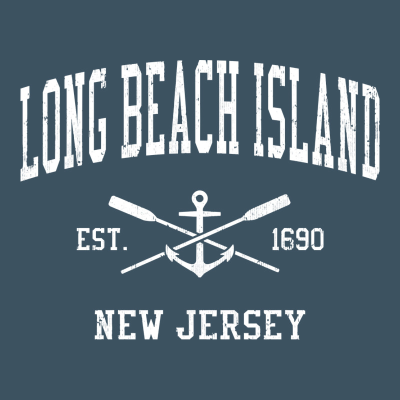 Long Beach Island Nj Vintage Crossed Oars & Boat Anchor Spor Urban Heavy Tee by longCreatives | Teevron