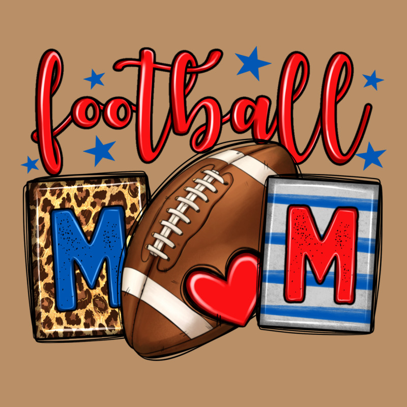 Football Mom Red And Blue Team Color Mother's Day Vintage Hoodie by HowdyJamesFarm | Teevron