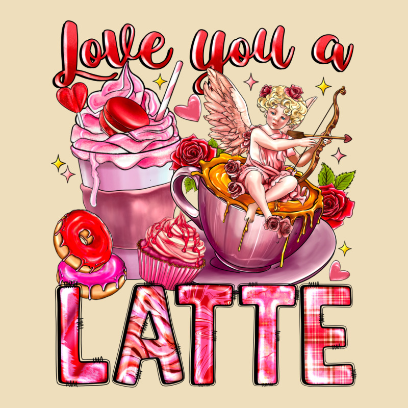 Love You Latte Valentine Cupid Premium Hoodie by CowhideDigitalArt | Teevron
