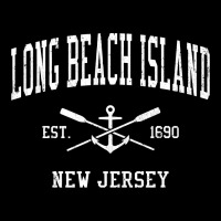 Long Beach Island Nj Vintage Crossed Oars & Boat Anchor Spor Heavy Core Tee | Teevron