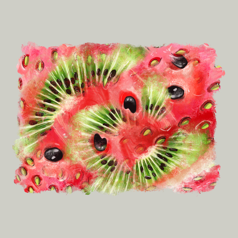Watermelon Strawberry Kiwi Background Heavyweight Hoodie by BarkalooDesign | Teevron