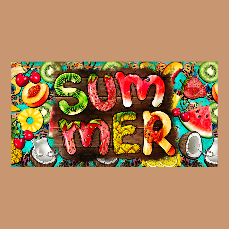 Summer With Fruits License Plate Heavyweight Hoodie by BarkalooDesign | Teevron