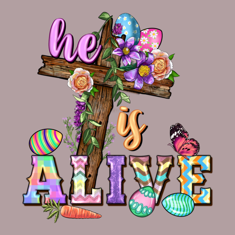 He Is Alive Easter Day Vintage Hoodie by CowGirlArtShop | Teevron