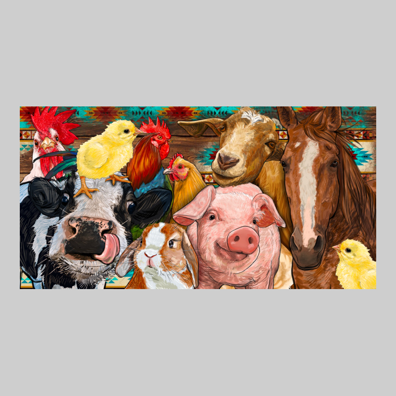 Farm Animals With Aztec Premium Tee by RanaPortraitStore | Teevron
