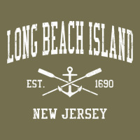 Long Beach Island Nj Vintage Crossed Oars & Boat Anchor Spor Vintage Hoodie | Teevron