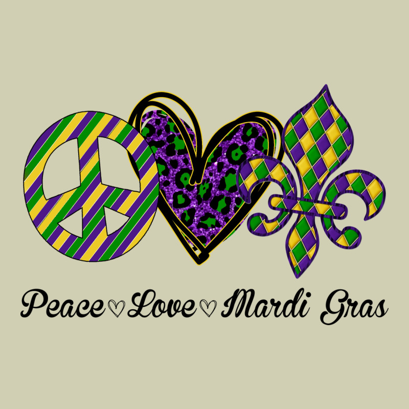 Mardi Gras Love Peace Heavy Core Tee by Bettercallsaul | Teevron