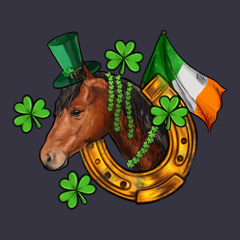 Horse With Horseshoe St. Patrick's Vintage Hoodie by CowGirlArtShop | Teevron