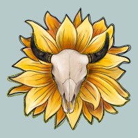 Sunflower Bull Skull Heavy Core Tee | Teevron