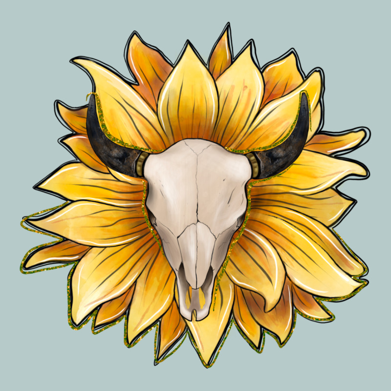 Sunflower Bull Skull Heavy Core Tee by JahusDesignShop | Teevron