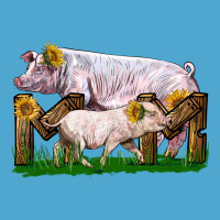 Mom With White Chester Pig And Baby Pig Premium Hoodie | Teevron