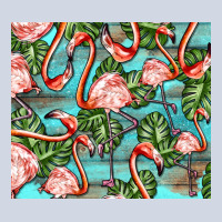 Flamingos With Leaves Premium Sweatshirt | Teevron